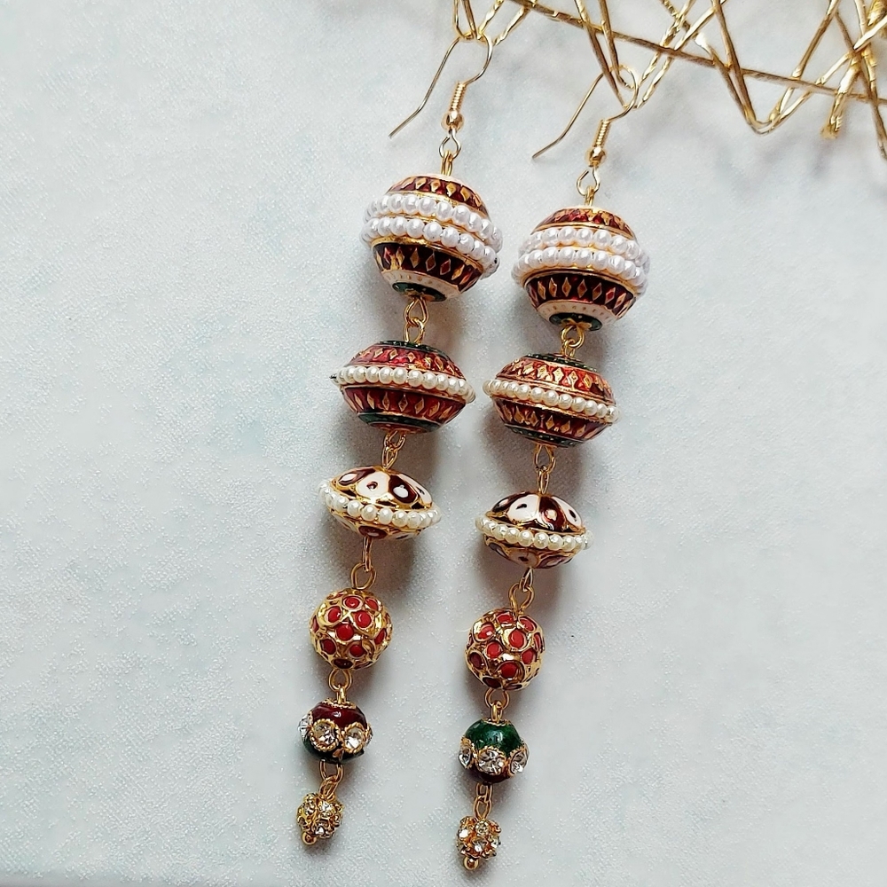 Festive dangling earrings